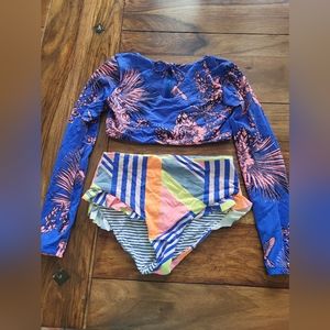 Maaji Girls Size 14 Rashguard Bikini Set